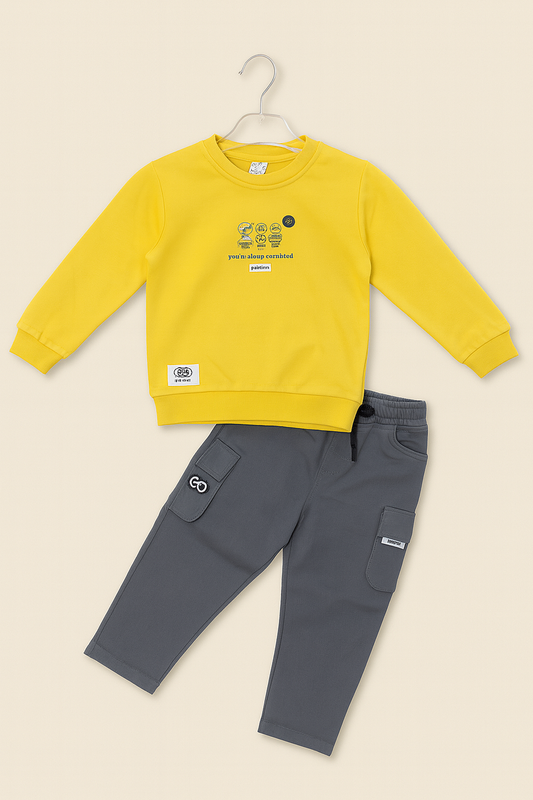 Boys’ 2-Piece Sweatshirt & Cargo Pant Set