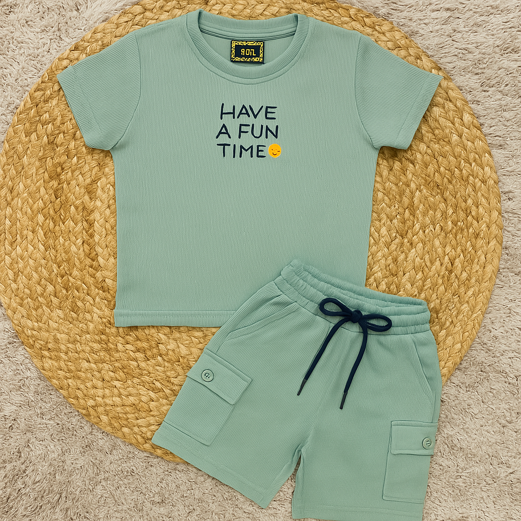 Boy's Graphic Tee & Cargo Co-ord Set