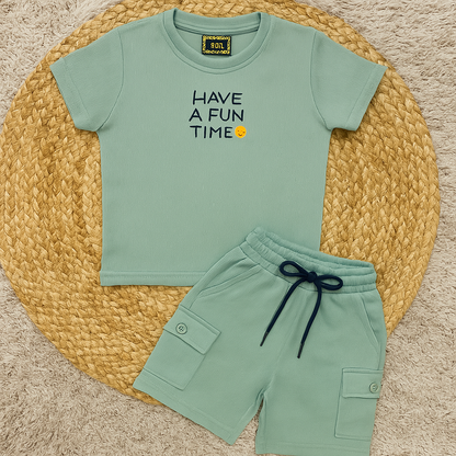 Boy's Graphic Tee & Cargo Co-ord Set