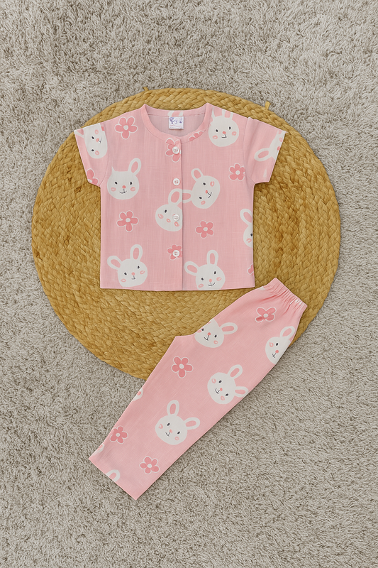 Muslin Graphic Print Cotton Night Suit
