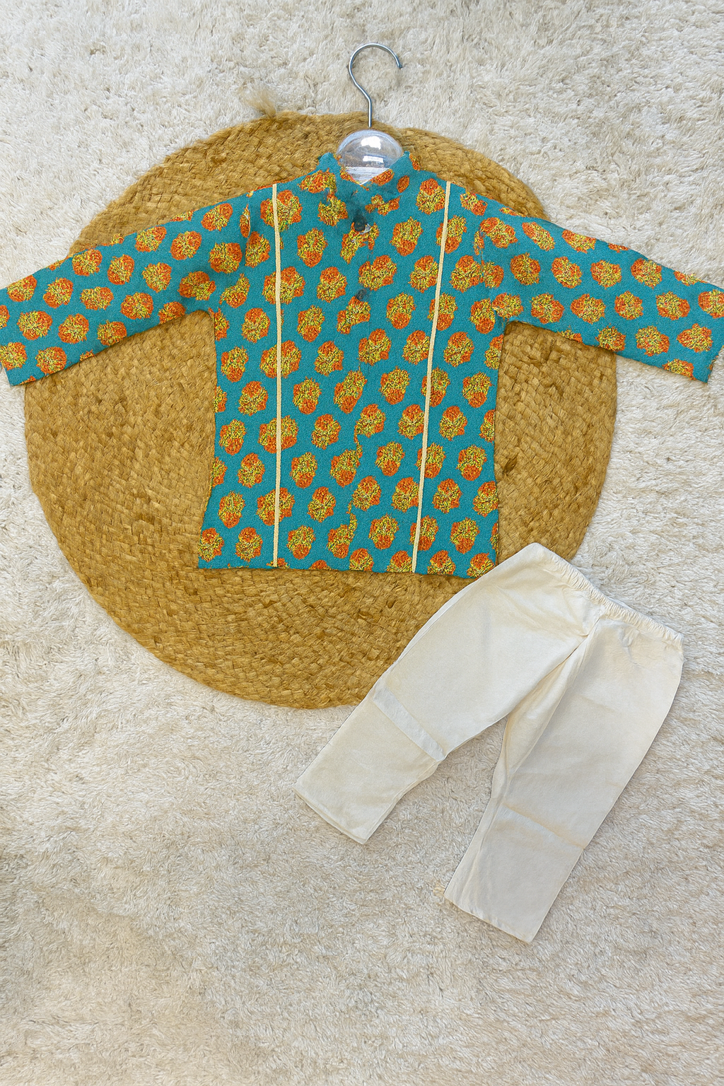 Festive Printed Kurta pajama set for Kids