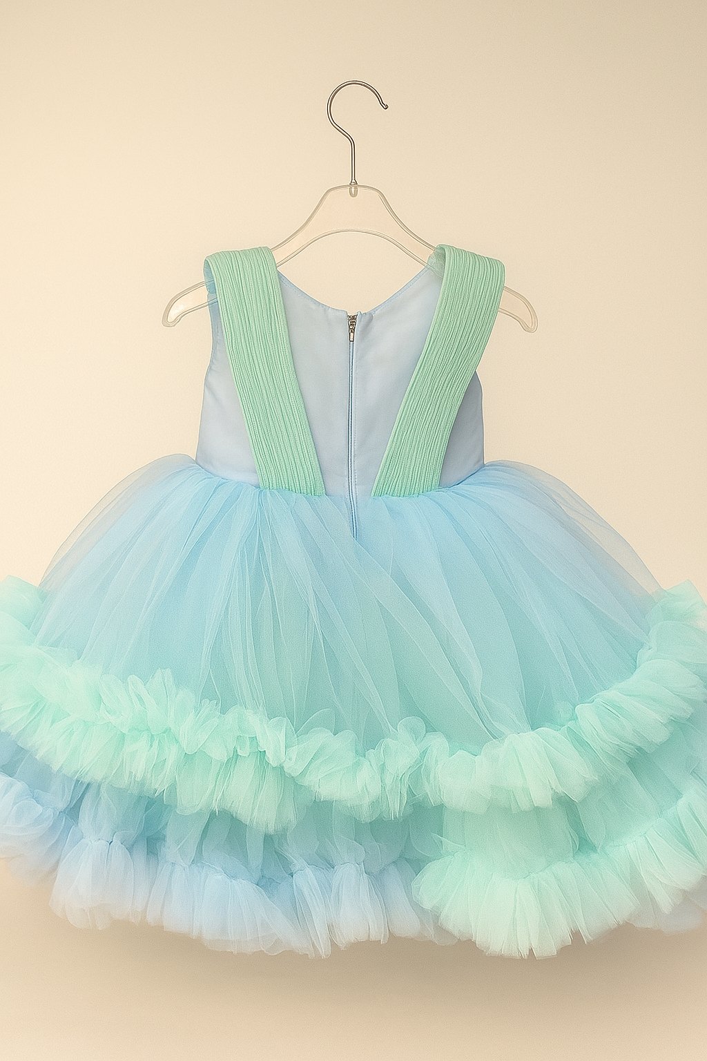 Glittery party frocks with dramatic ruffle layers