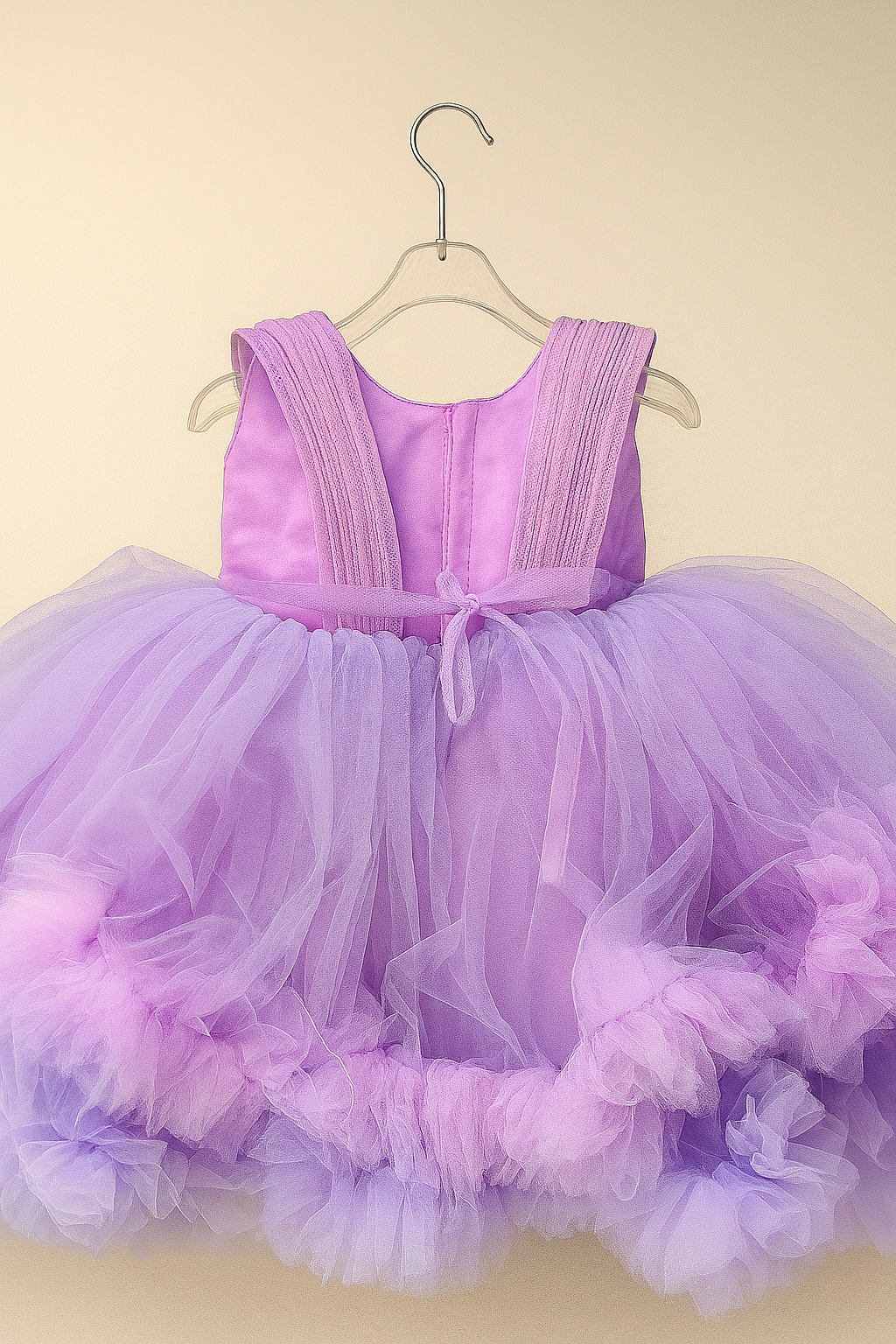 Glittery party frocks with dramatic ruffle layers