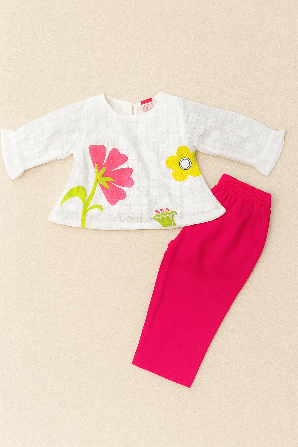 Floral Embroidered Cotton Set for Girls