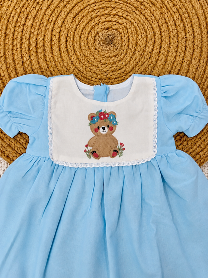 Blue Teddy Blossom Dress