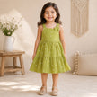 Olive Muslin Dress