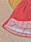 Cherry Gingham Charm Dress – Red