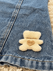 Denim Blue Teddy Pinafore Dress