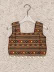 Brown Geometric Rayon Cotton Lehenga