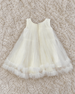 Ivory Tulip Bow Ruffle Dress