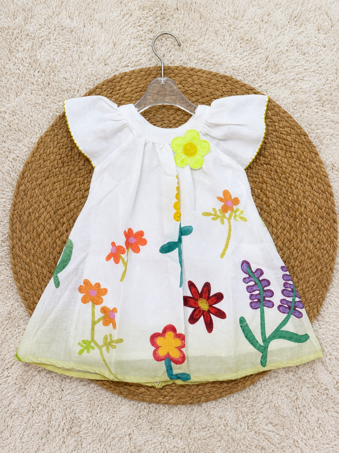 Ivory Rainbow Garden Frock
