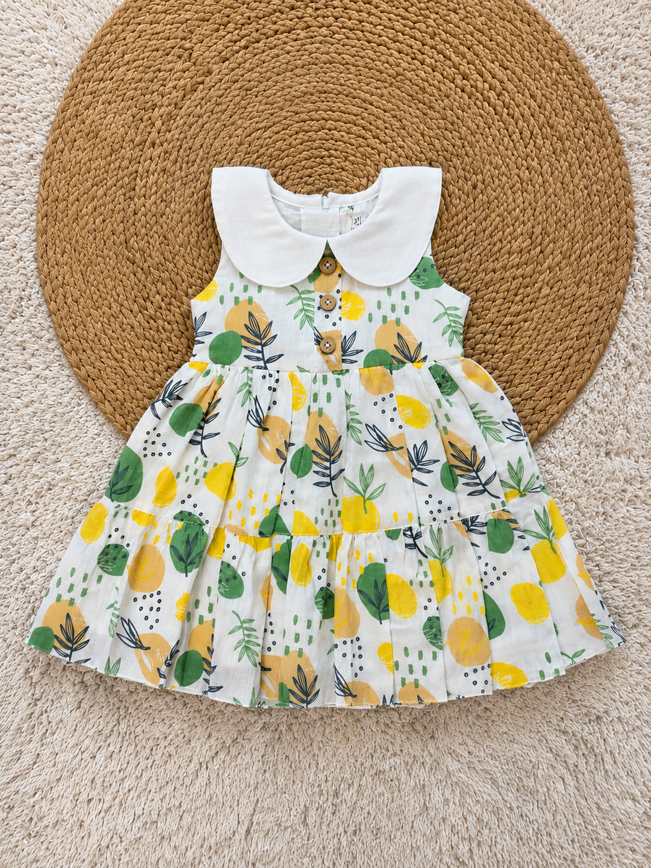 Lemon Muslin Dress