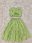Sage Green Mul Cotton Lehenga