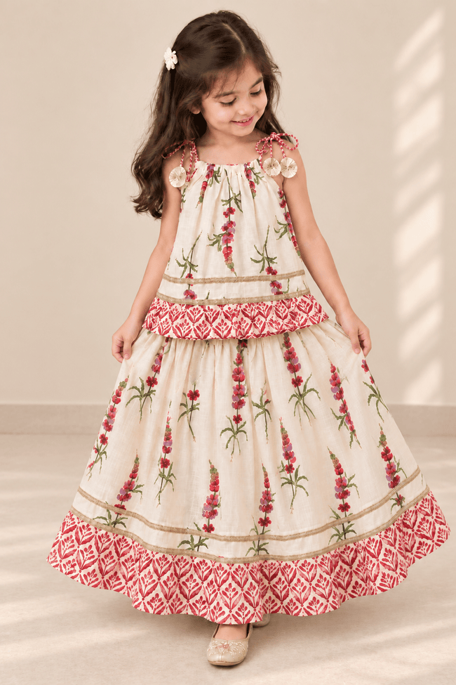 Ivory Rose Pure Cotton Lehenga