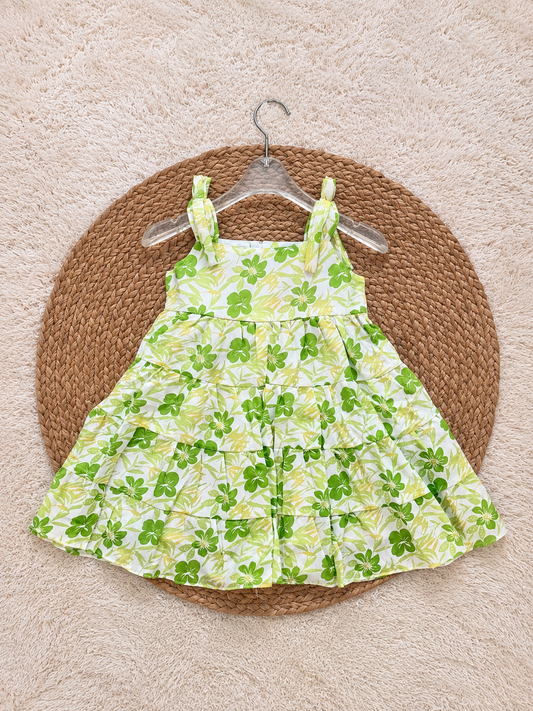 Lime Blossom Tiered Frock