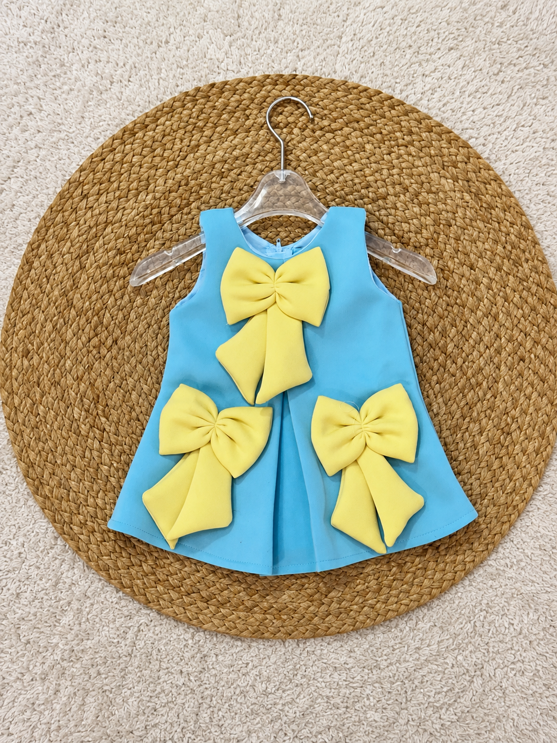 Aqua Sunshine Bow Dress