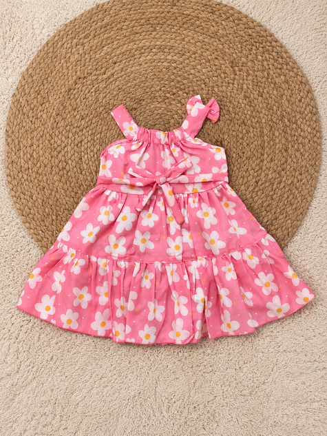 Pink Daisy Twirl Dress
