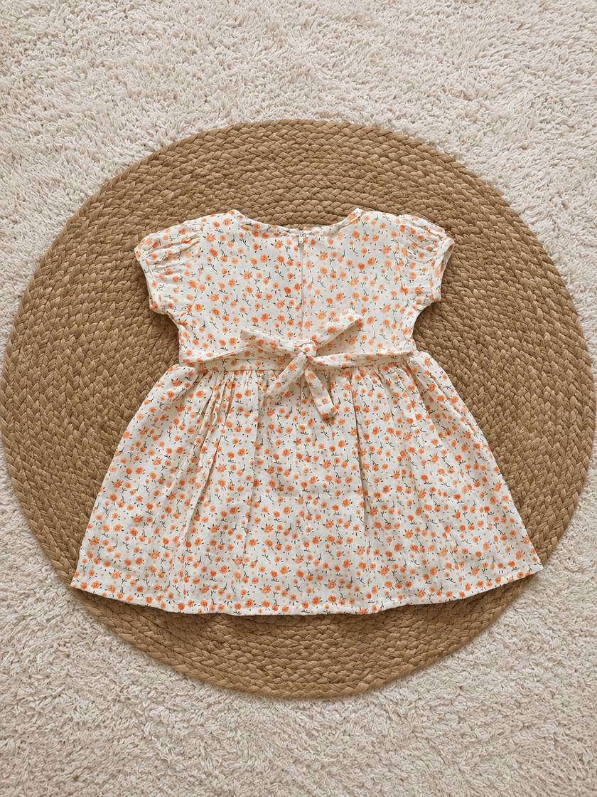 Peach Meadow Floral Frock