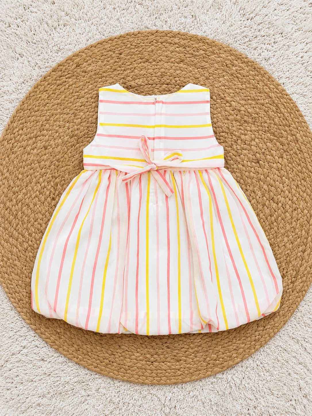 Sunshine Peach Stripe Frock
