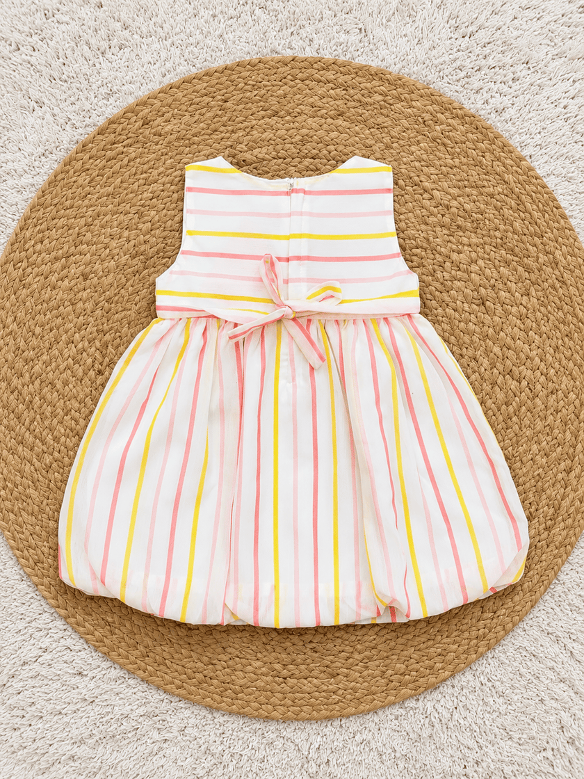Sunshine Peach Stripe Frock