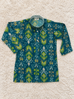Teal Chanderi Cotton Kurta Set