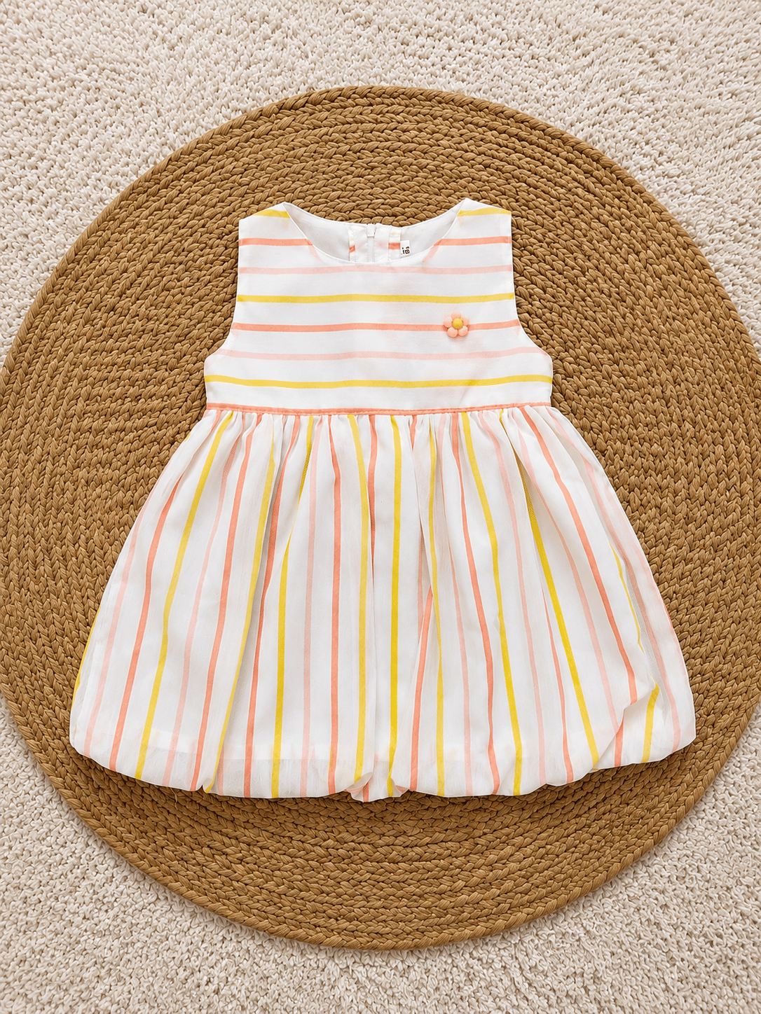 Sunshine Peach Stripe Frock