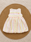 Sunshine Peach Stripe Frock