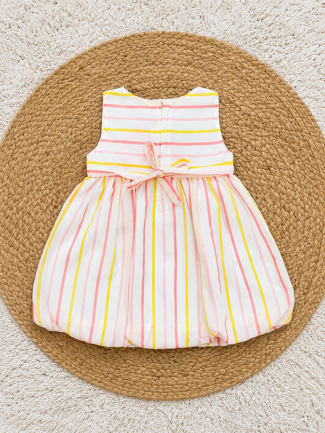 Sunshine Peach Stripe Frock