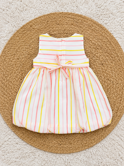 Sunshine Peach Stripe Frock