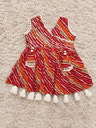 Crimson Stripe Pure Cotton Sharara