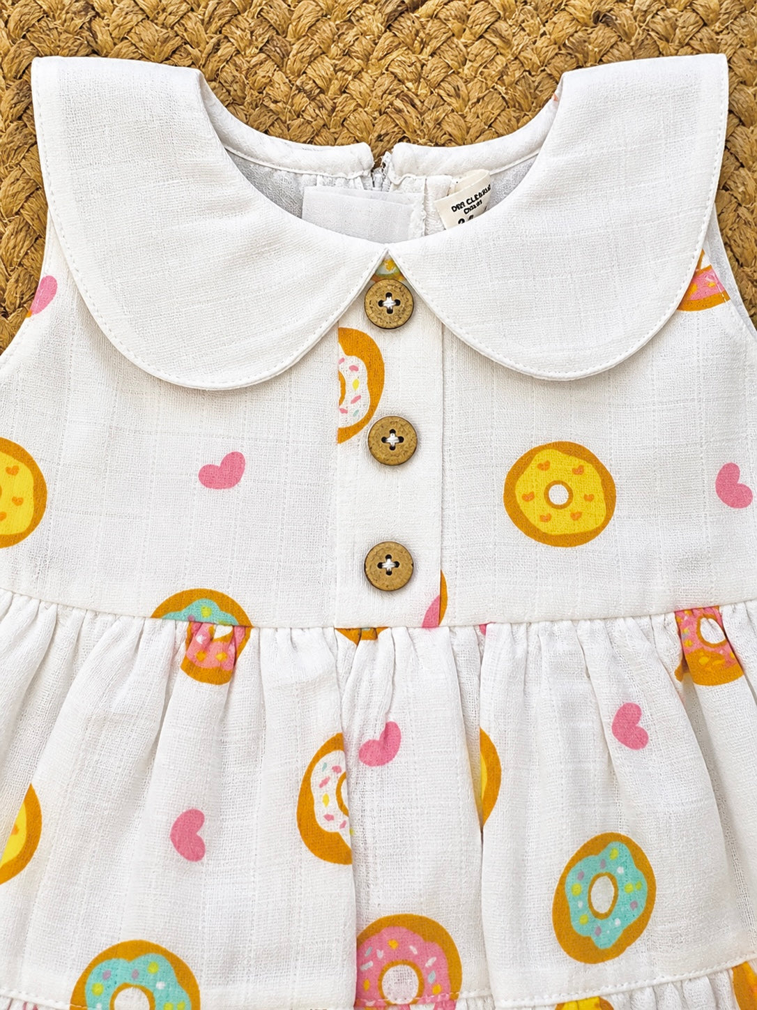 Donut Print Muslin Dress