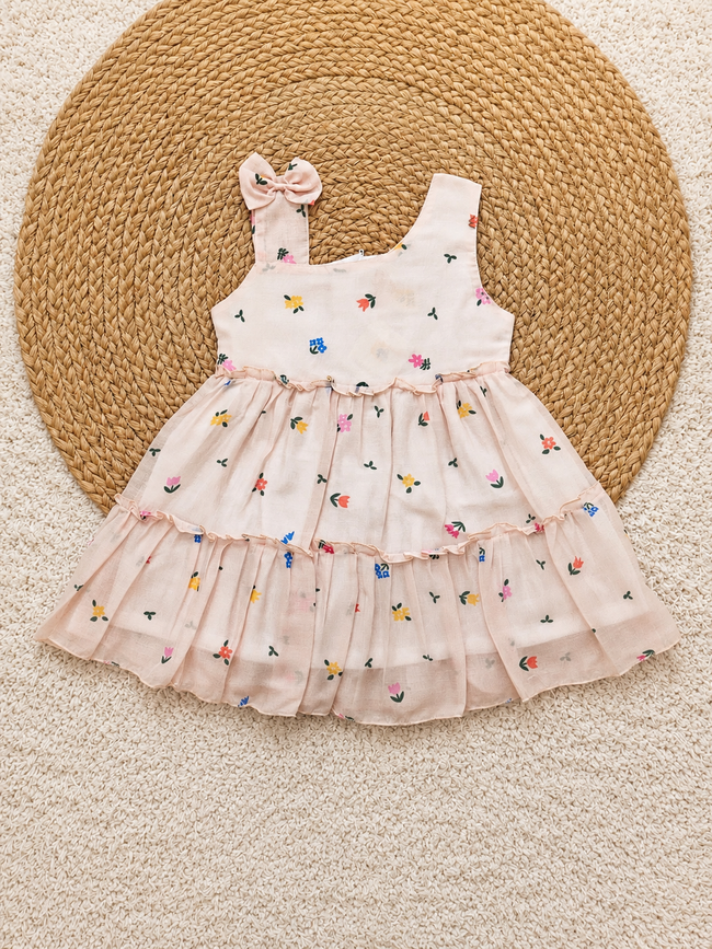 Blush Meadow Ruffle Dress