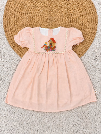 Birdsong Blossom Peach Dress