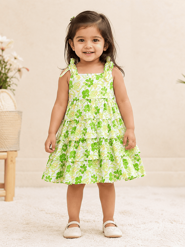 Lime Blossom Tiered Frock