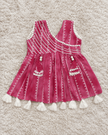 Fuchsia Dotted Pure Cotton Sharara