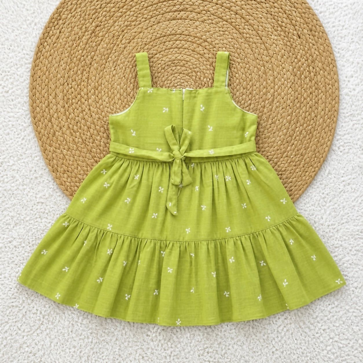 Olive Muslin Dress