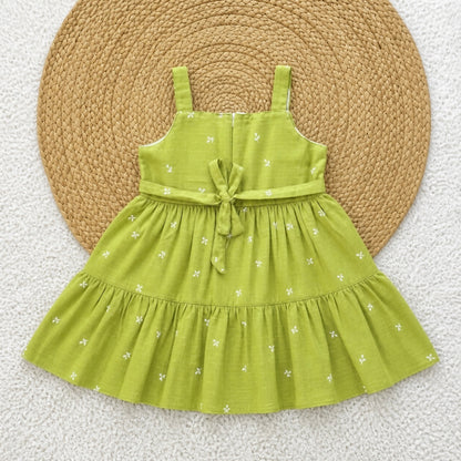 Olive Muslin Dress