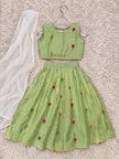 Sage Green Mul Cotton Lehenga