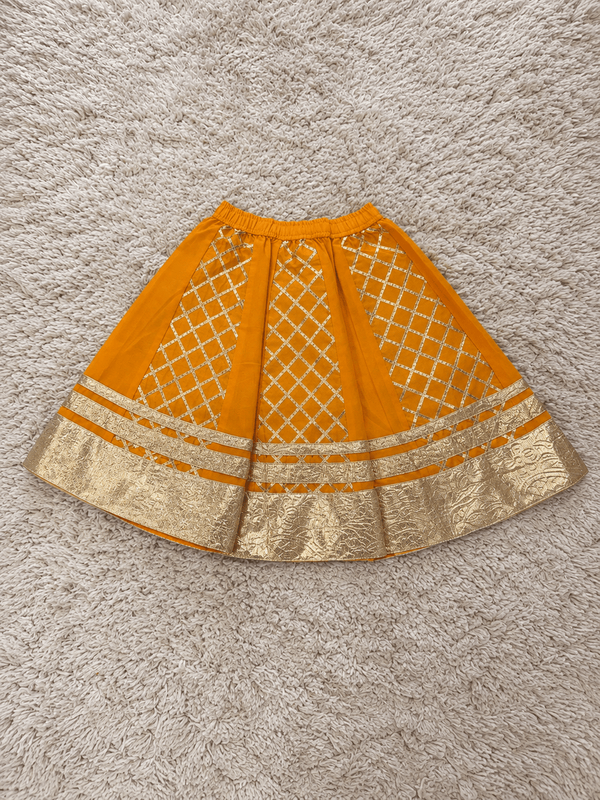 Marigold Gold Festive Lehenga Set