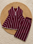 Maroon Printed Cotton Co-ord Set