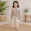 Sage Floral Dhoti Set