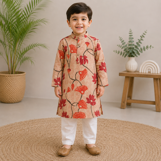 Rose Bloom Kurta Set