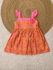 Festive Rosette Print Dress