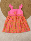Festive Rosette Print Dress