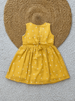 Mustard Floral Muslin Dress