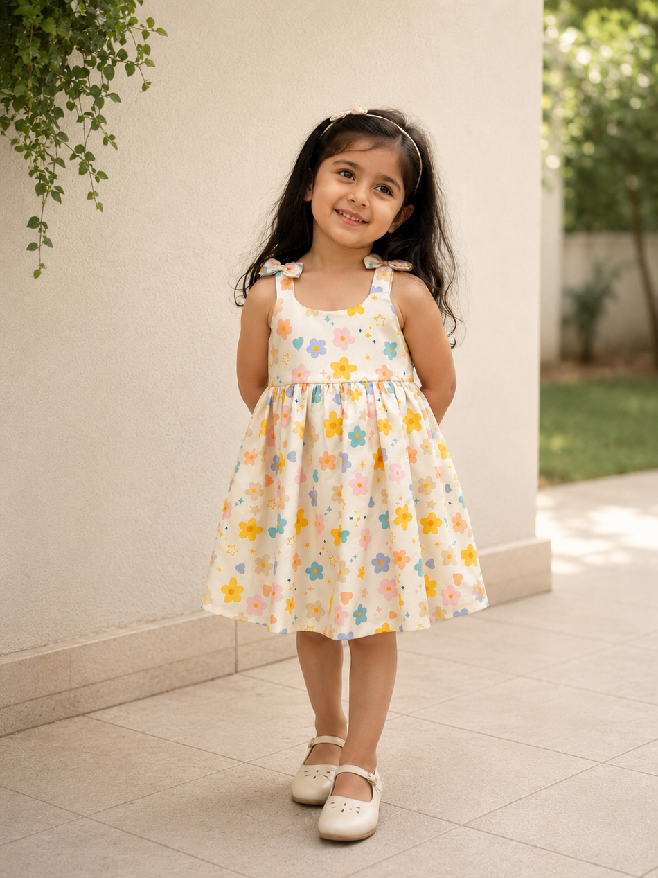 Pastel Blossom Bow Dress