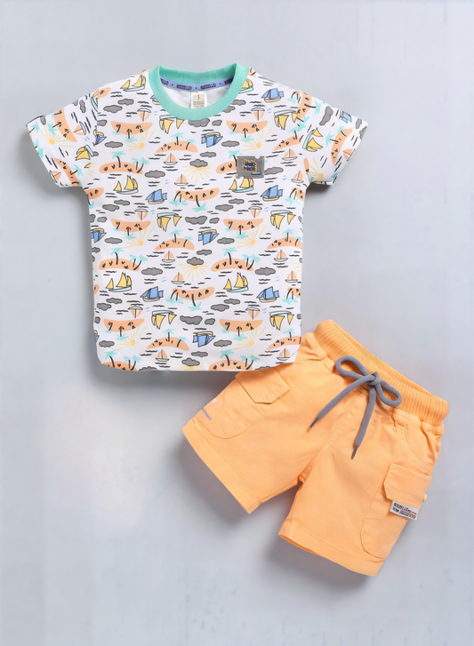 Kids Summer Adventure T-Shirt & Shorts Set