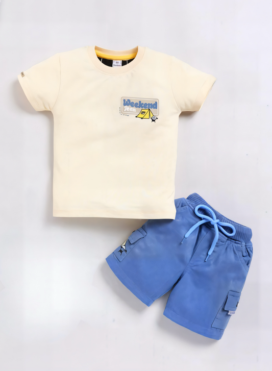 Boy's Graphic Tee & Shorts Set