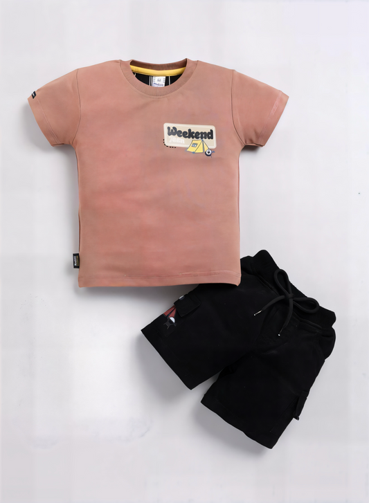 Boy's Graphic Tee & Shorts Set