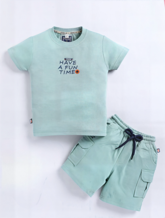 Boy's Graphic Tee & Cargo Co-ord Set